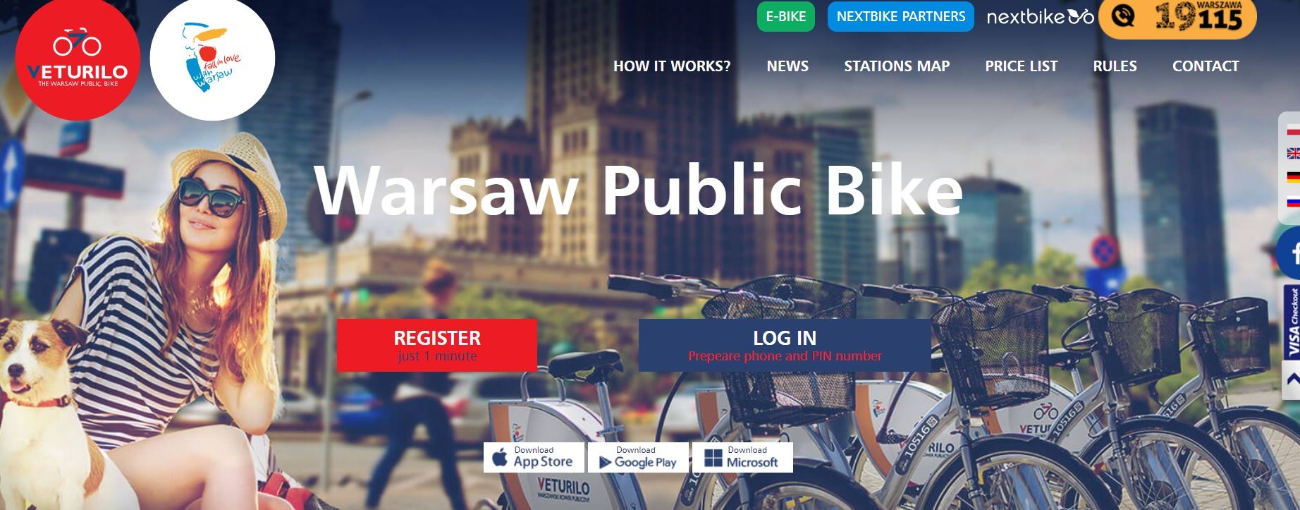 波蘭華沙公共腳踏車Warsaw public bike｜Veturilo系統設定、APP註冊、租借腳踏車遊華沙～